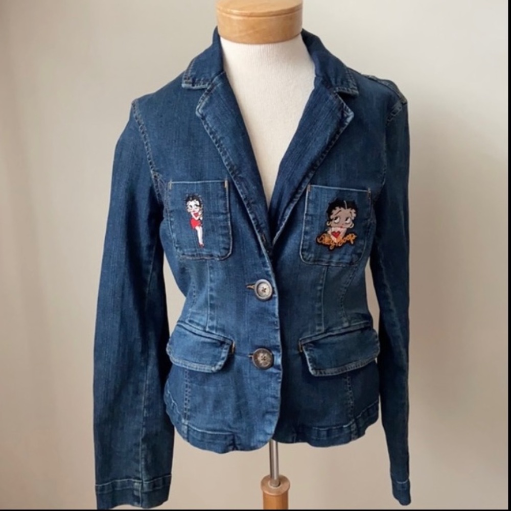 Betty Boop Patches Mossimo Jean Jacket - Picture 7 of 14
